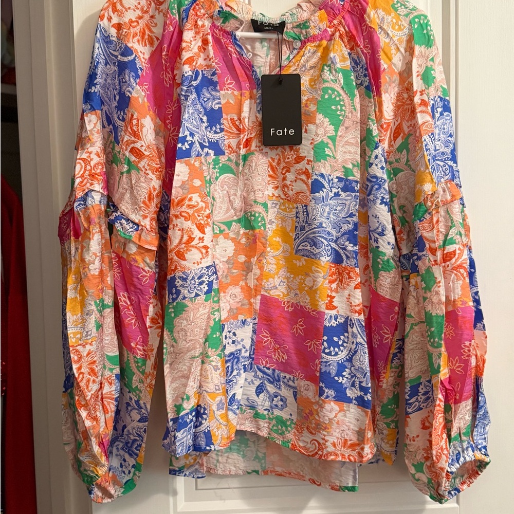 Fate Colorful Patchwork Blouse
